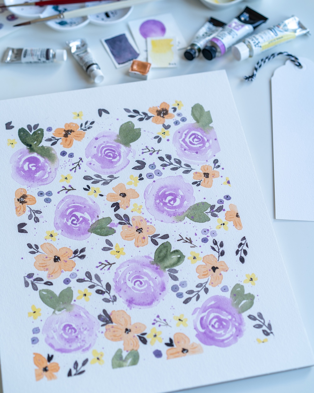 Creative Evening April - Loose Watercolor Flowers (29 April 2025) - Image 5