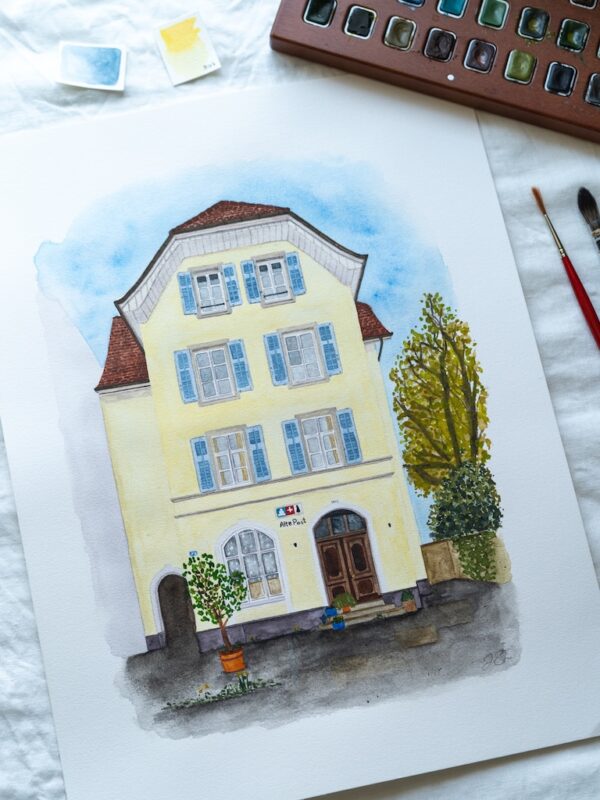Urban Watercolor Riehen - Alte Post – Bild 4